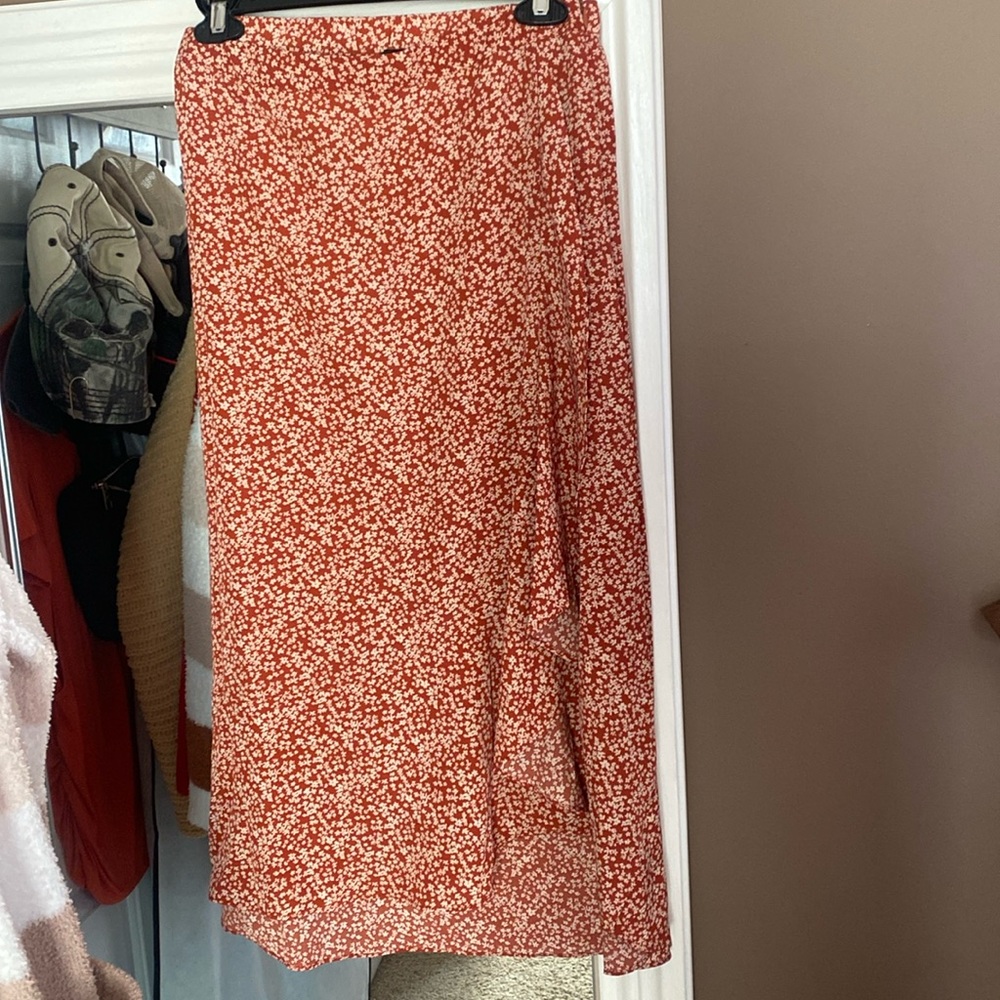 Pink Lily midi skirt.